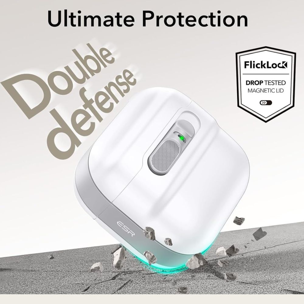 ESR AirPods 4 Θήκη από Σκληρό Πλαστικό με MagSafe - Pulse Halolock - White