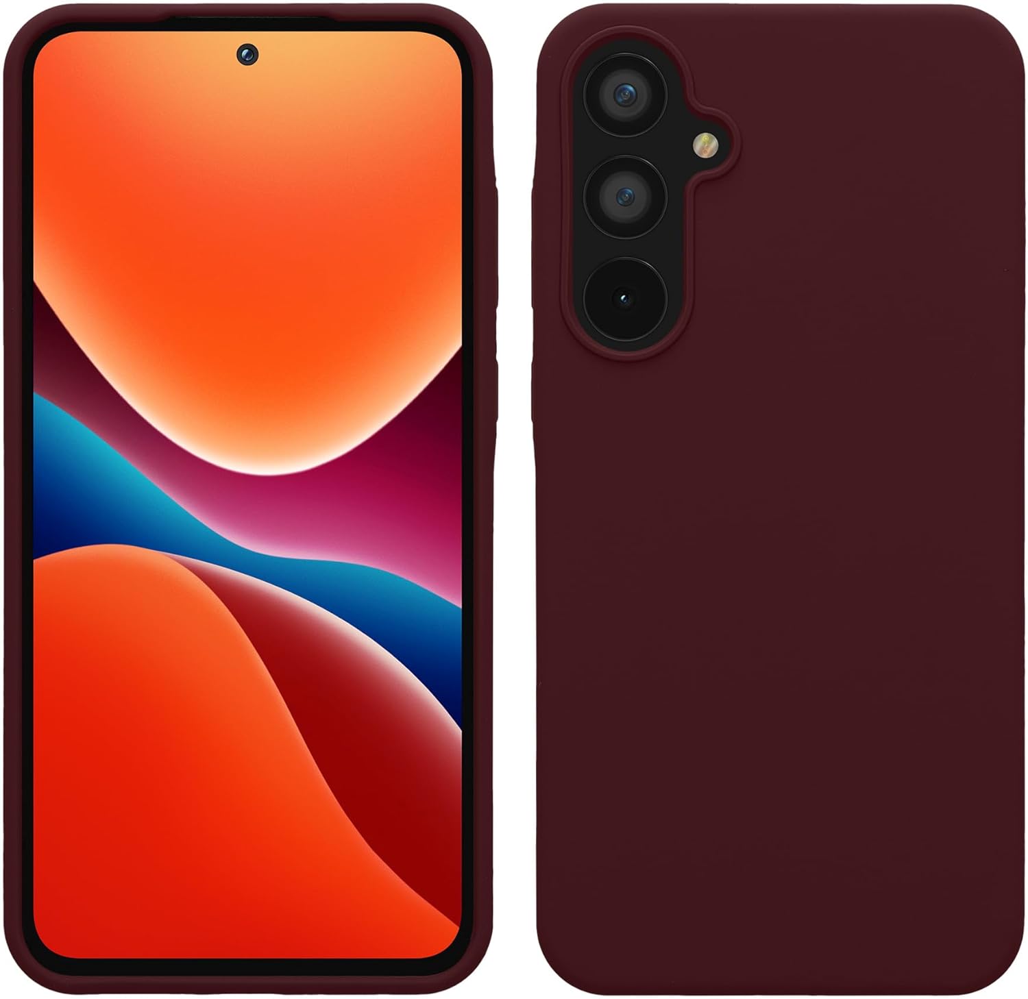 KW Samsung Galaxy A55 5G Θήκη Σιλικόνης Rubberized TPU - Burgundy Purple