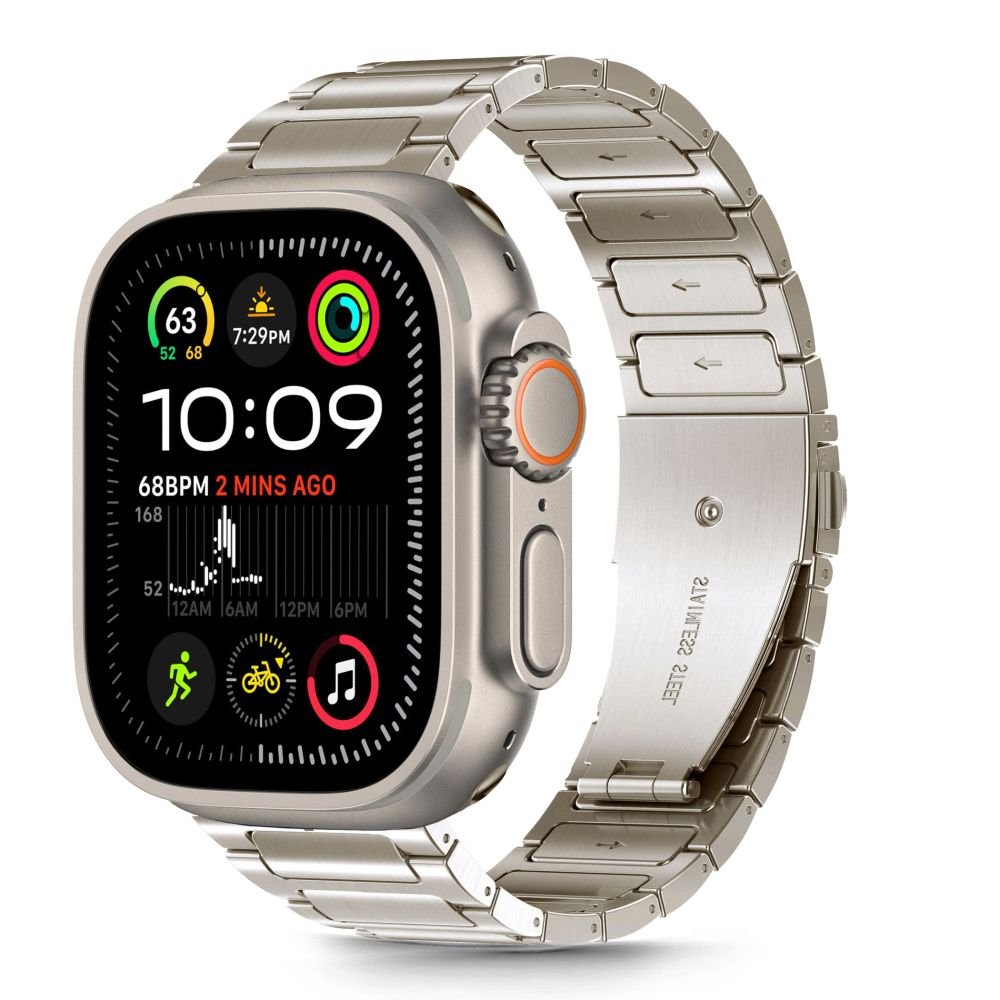 Tech - Protect Λουράκι Apple Watch 8/9/10/11 - SE (1/2/3) - Ultra (1/2/3) – 44/45/46/49mm Stainless Classic από Ανοξείδωτο Ατσάλι - Titanium