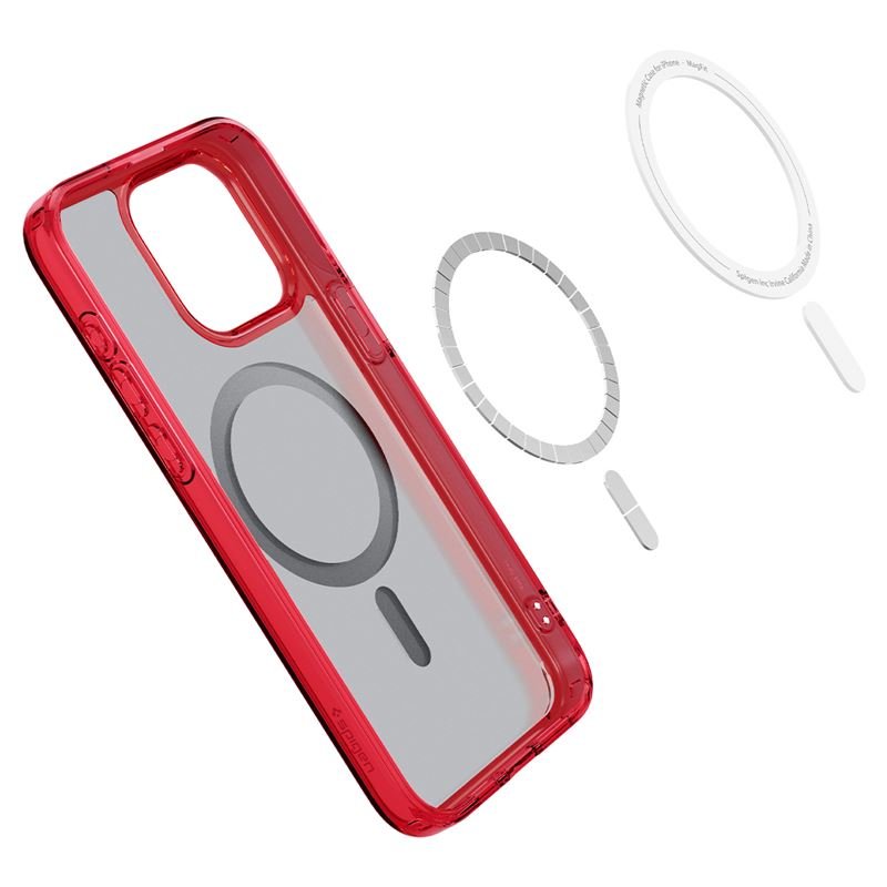 Spigen iPhone 15 Pro Max Ultra Hybrid Mag Σκληρή Θήκη με Πλαίσιο Σιλικόνης Και MagSafe - Frost Deep Red