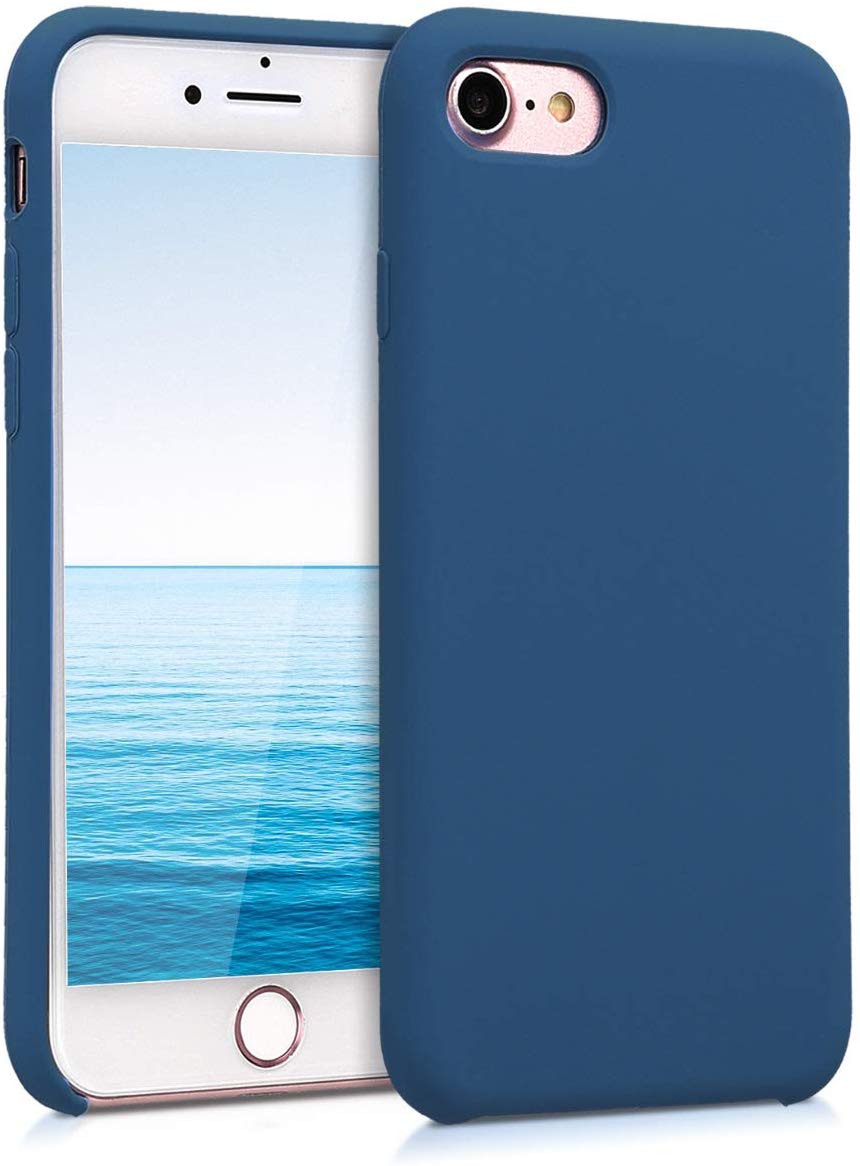 KW iPhone SE 2022 / SE 2020 / 7 / 8 Θήκη Σιλικόνης Rubber TPU - Navy Blue - 40225.116