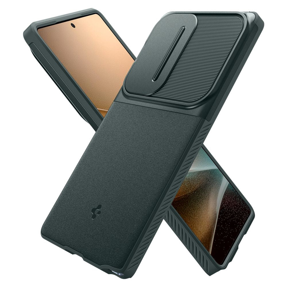 Spigen Samsung Galaxy S25 Ultra Optik Armor Θήκη Σιλικόνης με Κάλυμμα για την Κάμερα - Abyss Green