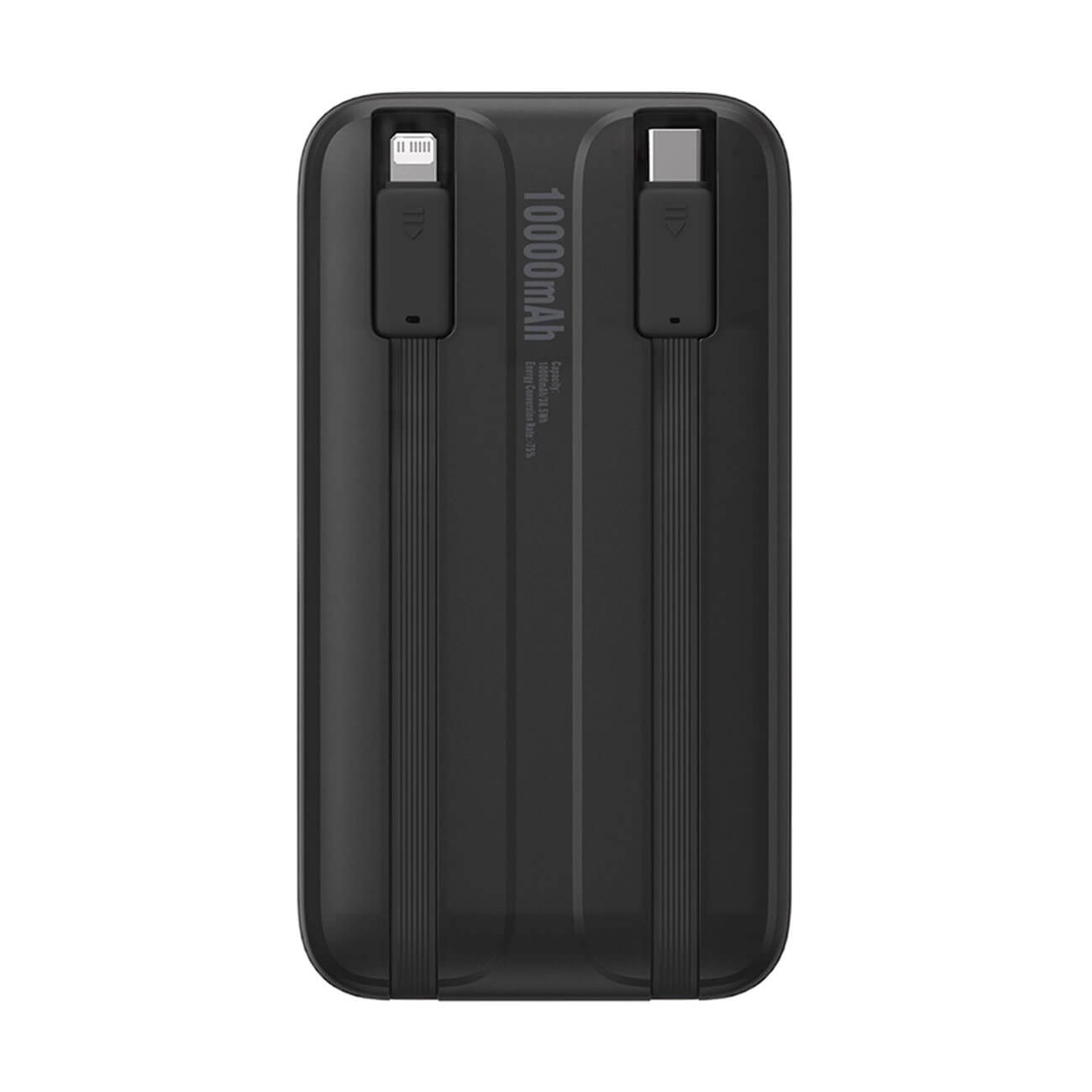 Baseus Comet Series Power Bank 10000mAh 22.5W με Ενσωματωμένα Καλώδια Type-C και Lightning - Black - PPMD020001