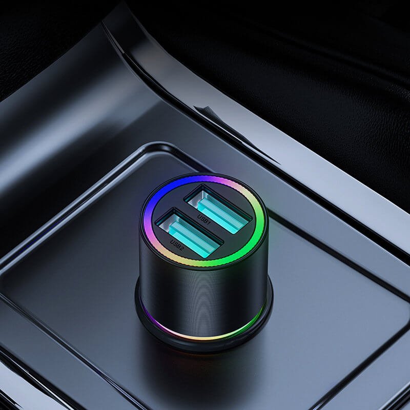 Joyroom JR - CL10 Car Charger Φορτιστής Κινητών στο Αυτοκίνητο με 2 Θύρες USB 24W - Black