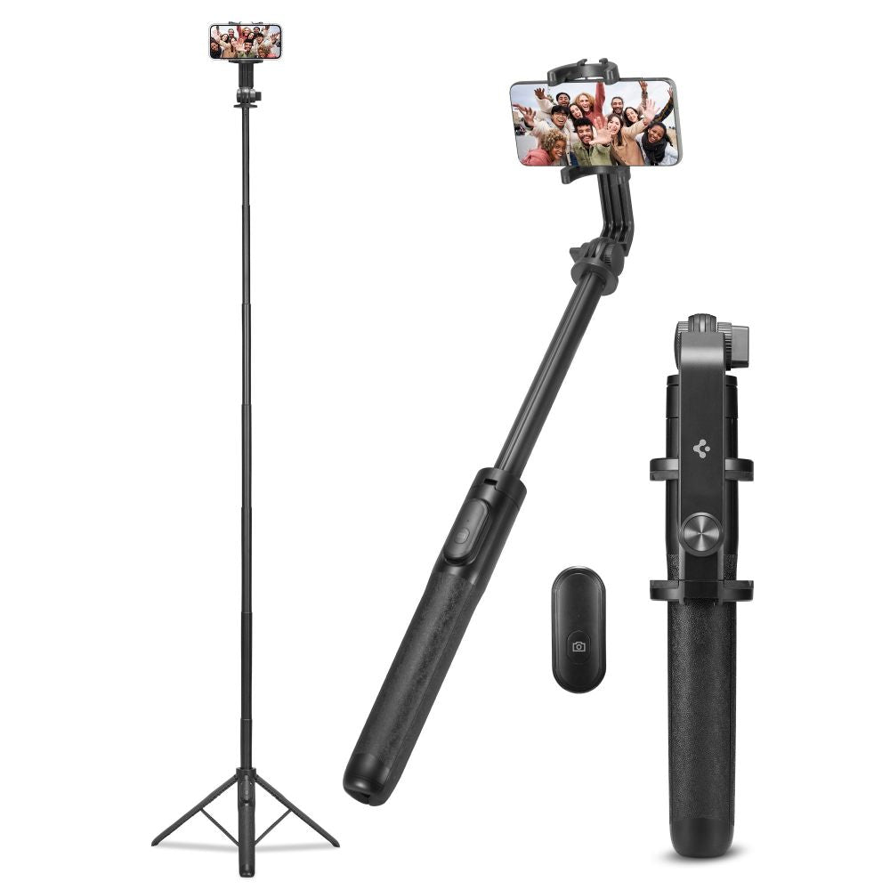 Spigen S560W Bluetooth Selfie Stick Τρίποδο με Τηλεχειριστήριο - Black