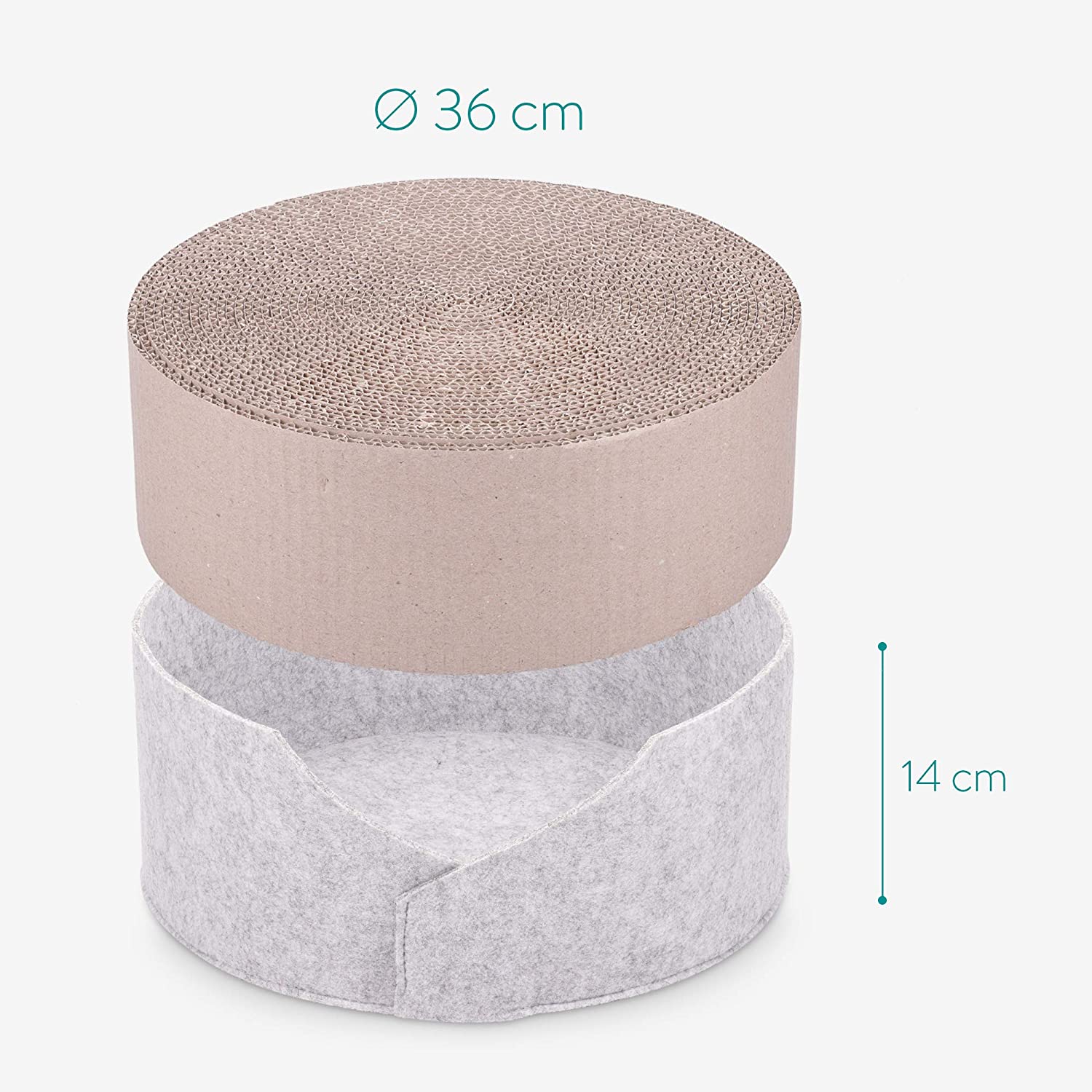 Navaris Ονυχοδρόμιο Γάτας - Round - 36cm x 36cm x 14cm - Brown - 52547.01