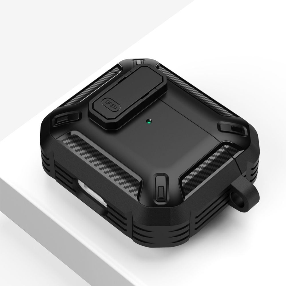 Tech-Protect AirPods Pro 1 / 2 Θήκη Σιλικόνης - X-Carbo - Black