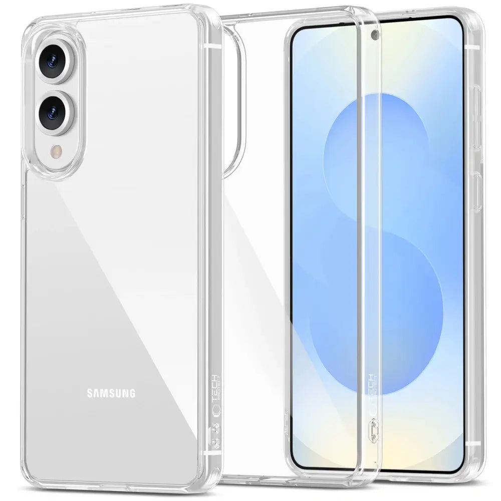 Tech-Protect Samsung Galaxy S25 Edge Flexair Hybrid Σκληρή Θήκη με Πλαίσιο Σιλικόνης - Διάφανη