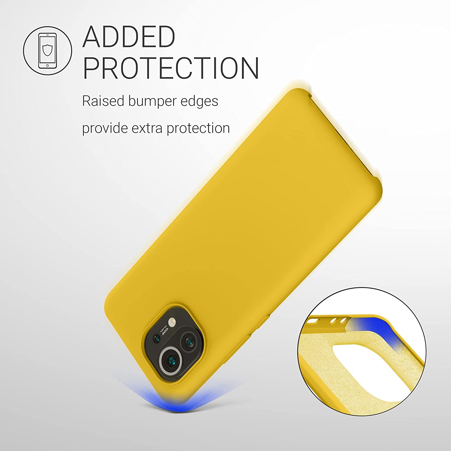 KW Xiaomi Mi 11 Θήκη Σιλικόνης Rubber TPU - Honey Yellow - 54379.143