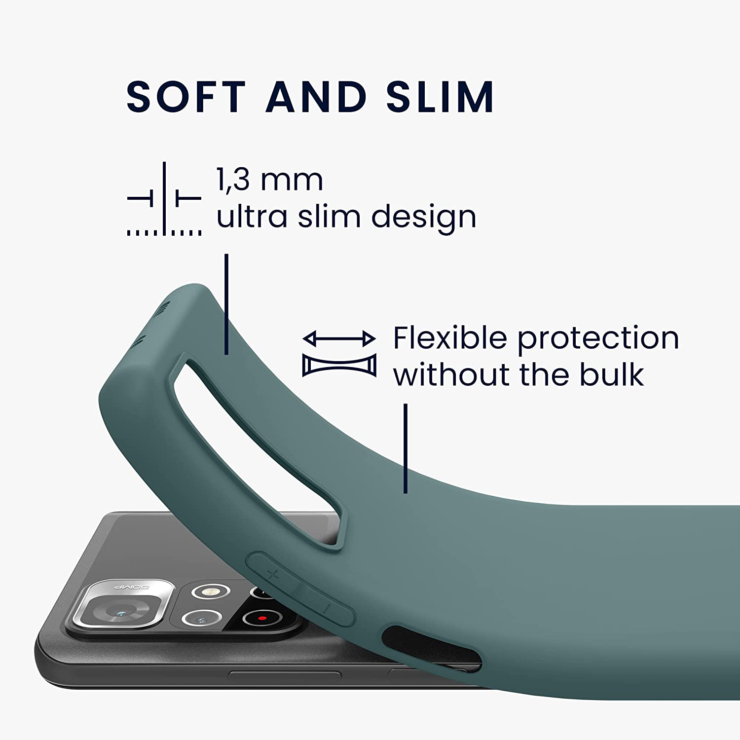 KW Xiaomi Poco M4 Pro 5G / Redmi Note 11S 5G Θήκη Σιλικόνης TPU - Teal Green - 57024.171