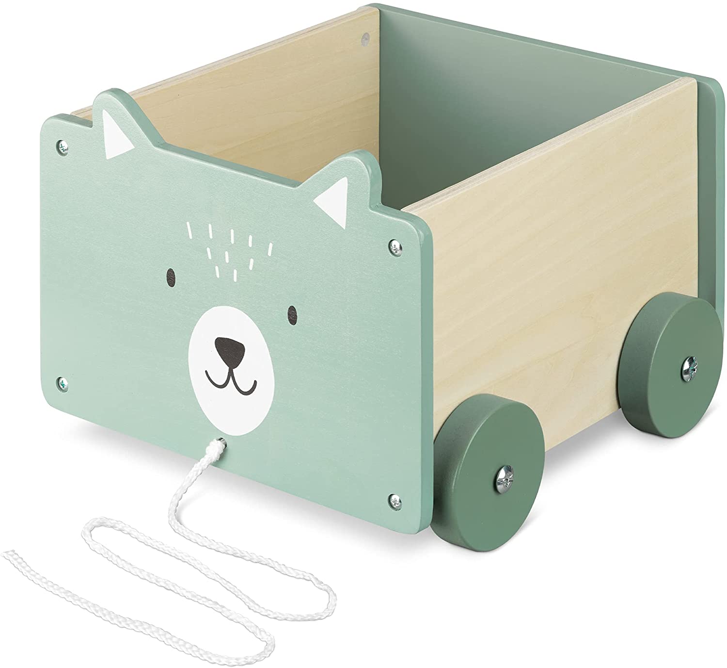 Navaris Toy Box Storage for Toys with Wheels - Παιδικό Κουτί Αποθήκευσης Παιχνιδιών με Ρόδες - Turquoise - 51163.06