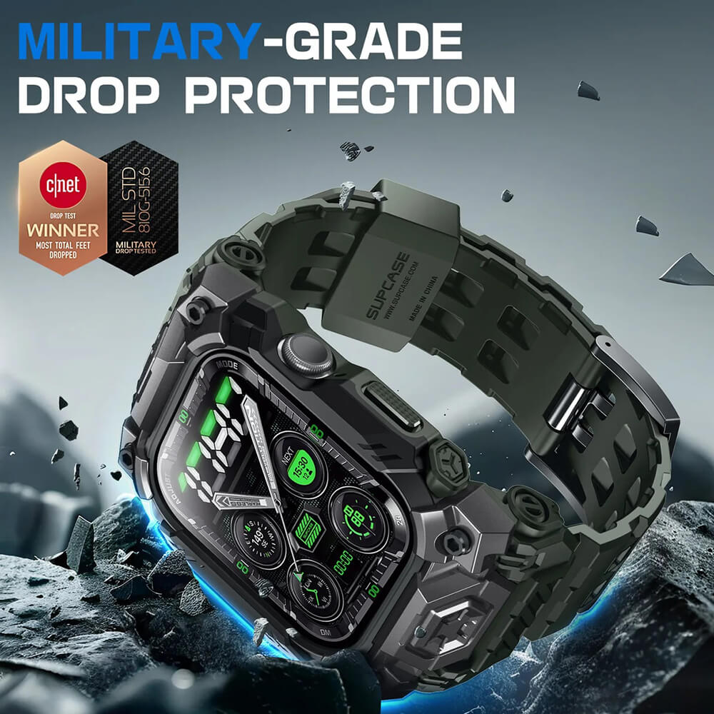 Supcase Λουράκι Apple Watch 10/11 - 46mm Unicorn Beetle Ore Pro Version Λουράκι με Θήκη Προστασίας - Dark Green