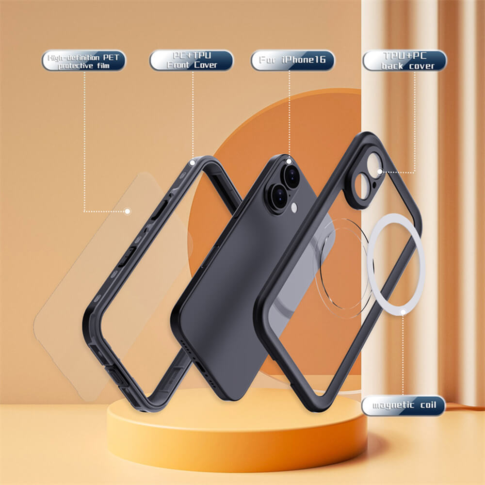 ShellBox iPhone 16 Plus - Αδιάβροχη Θήκη IP68 - Black