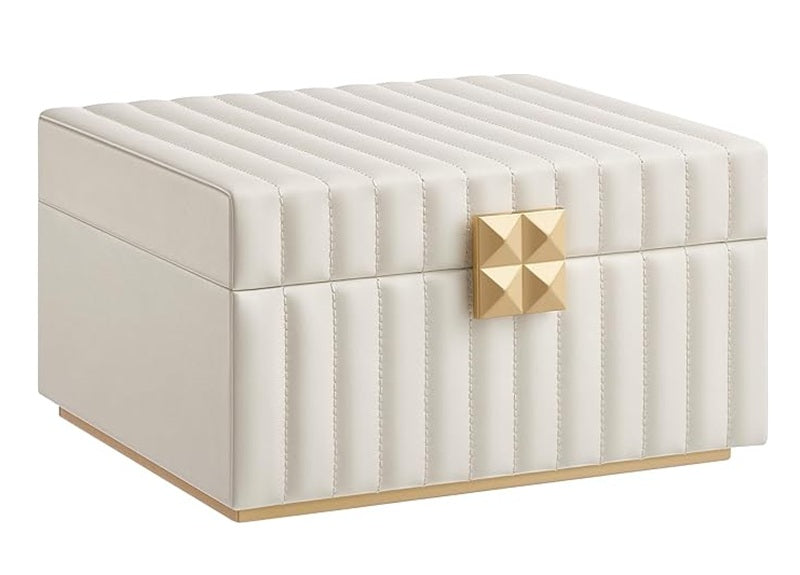 Songmics Κουτί Αποθήκευσης Κοσμημάτων με Καθρέπτη - Cloud White - JBC182W01