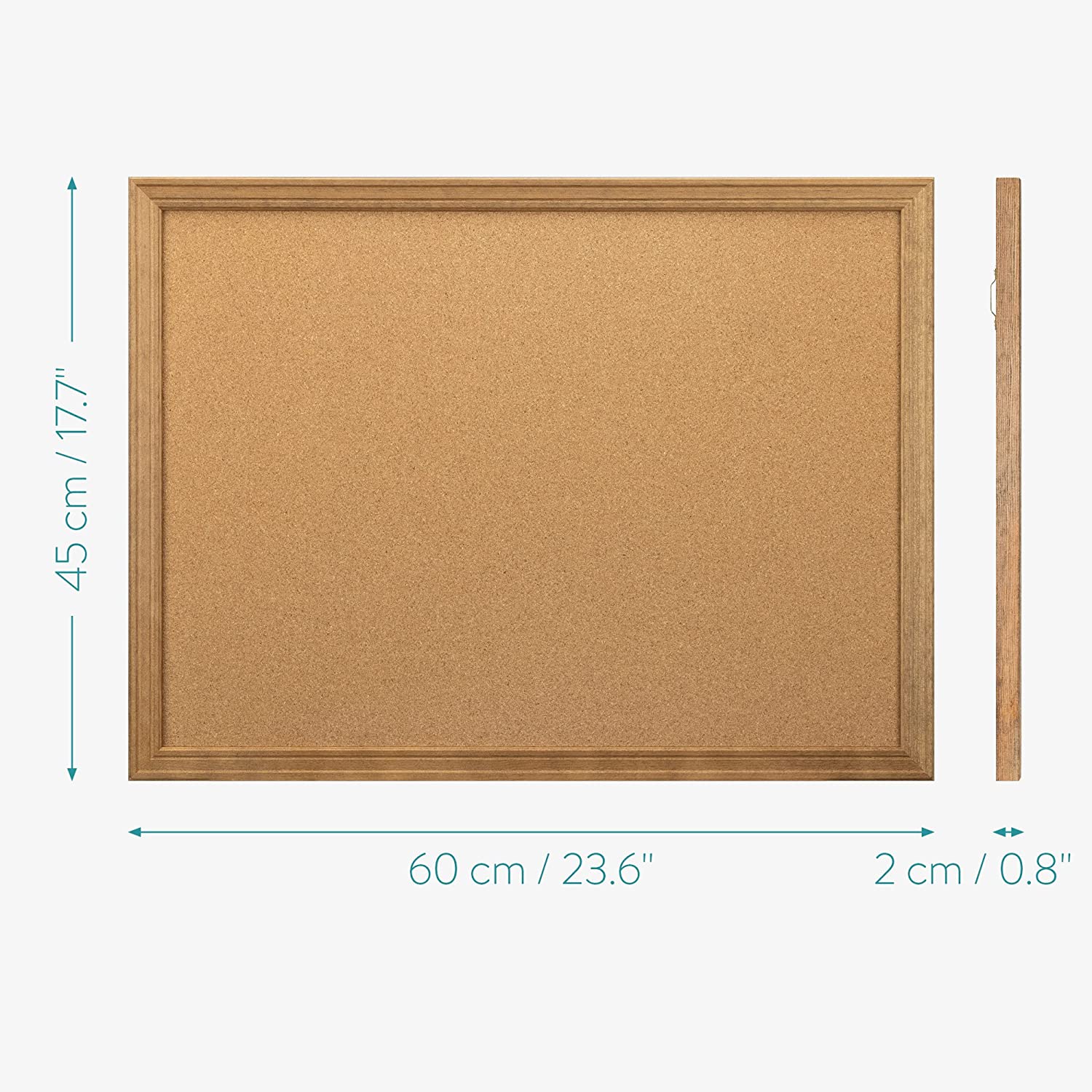 Navaris Μαγνητικός Πίνακας Ανακοινώσεων από Φελλό - 60 x 45cm - Brown - 55558.6.05