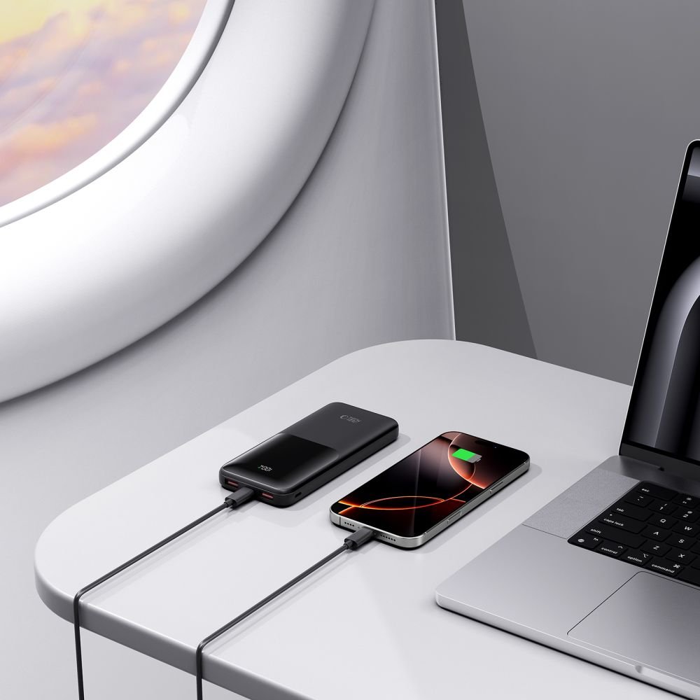 Tech - Protect PB01 - 22.5W Power Bank 10000mAh με 2 Θύρες USB και 1 Θύρα Type - C - Black