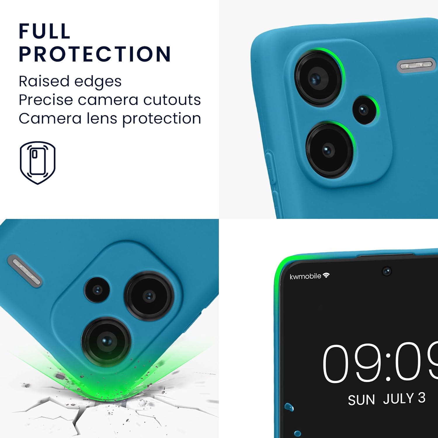 KW Xiaomi Redmi Note 13 Pro+ 5G Θήκη Σιλικόνης TPU - Caribbean Blue