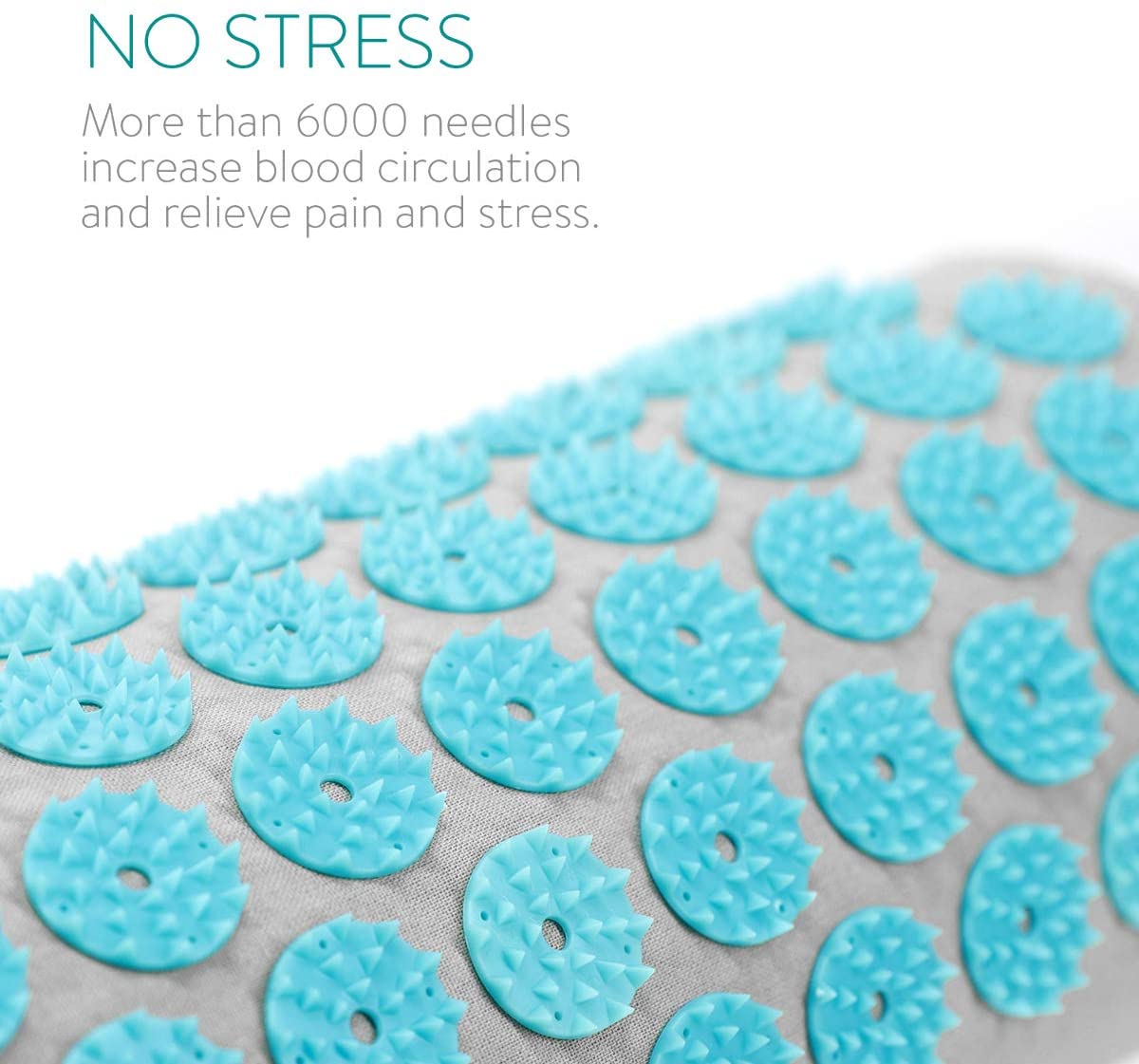 Navaris 2-in-1 Acupressure Mat and Pillow Set Σετ 2 σε 1 Χαλάκι και Μαξιλάρι Μασάζ - Grey / Blue - 43899.25