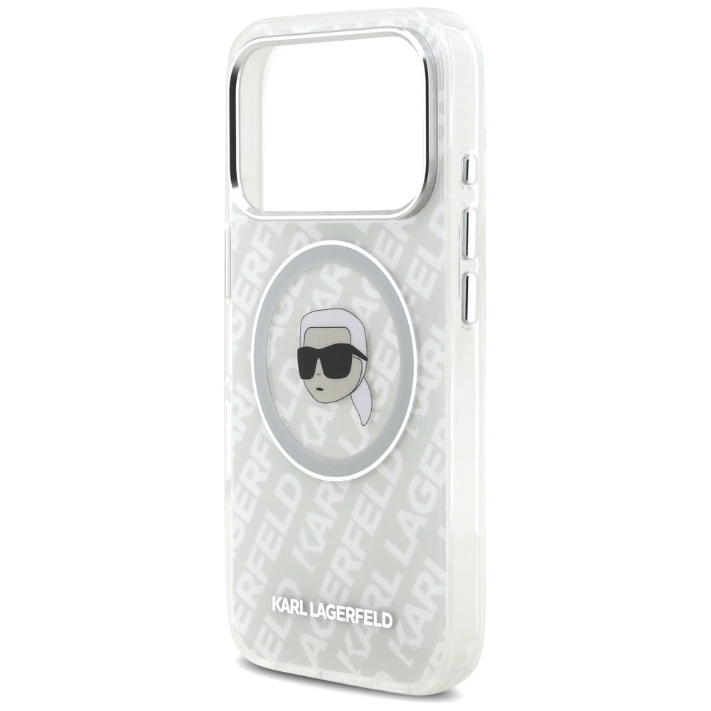 Karl Lagerfeld iPhone 17 Pro Max - IML Karl Head Logo MagSafe - Σκληρή Θήκη με Πλαίσιο Σιλικόνης - Grey - KLHMP17XHMKBKHOG