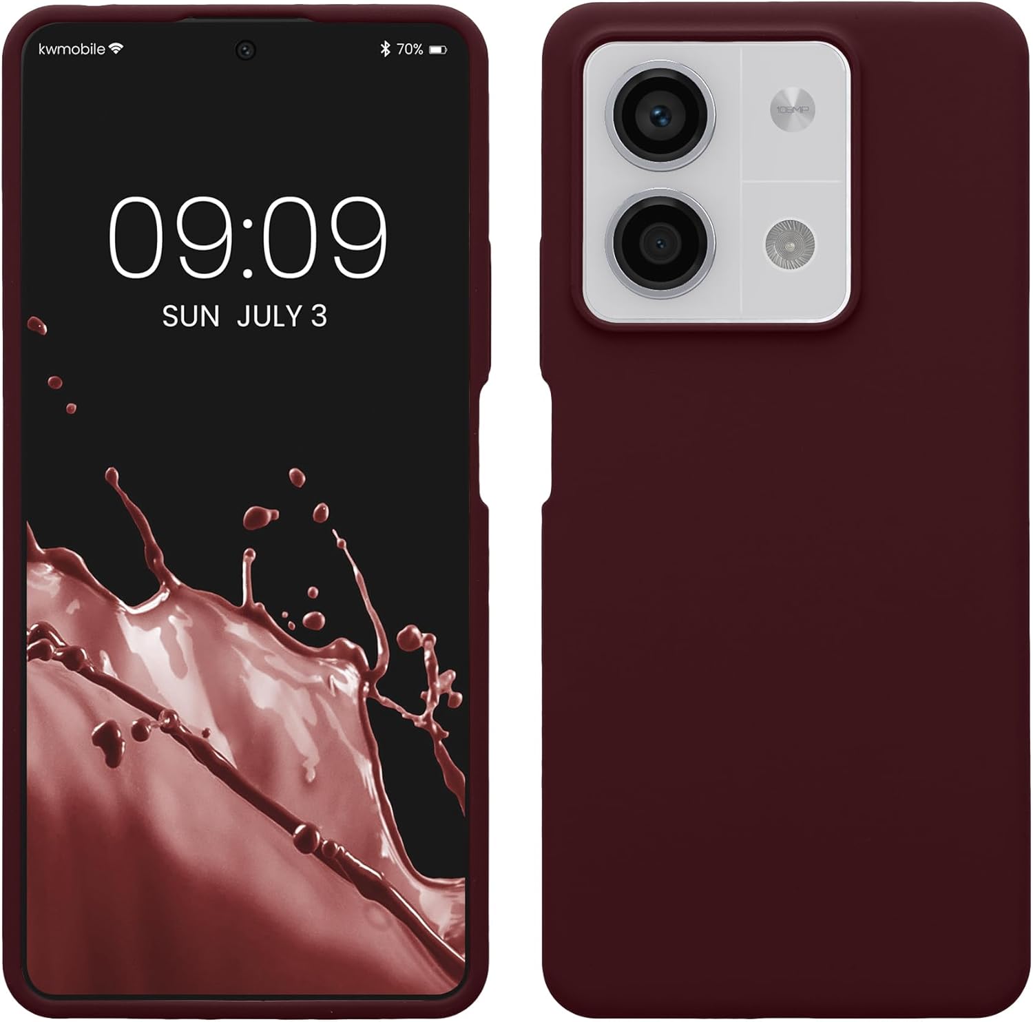 KW Xiaomi Redmi Note 13 5G Θήκη Σιλικόνης Rubberized TPU - Bordeaux Purple