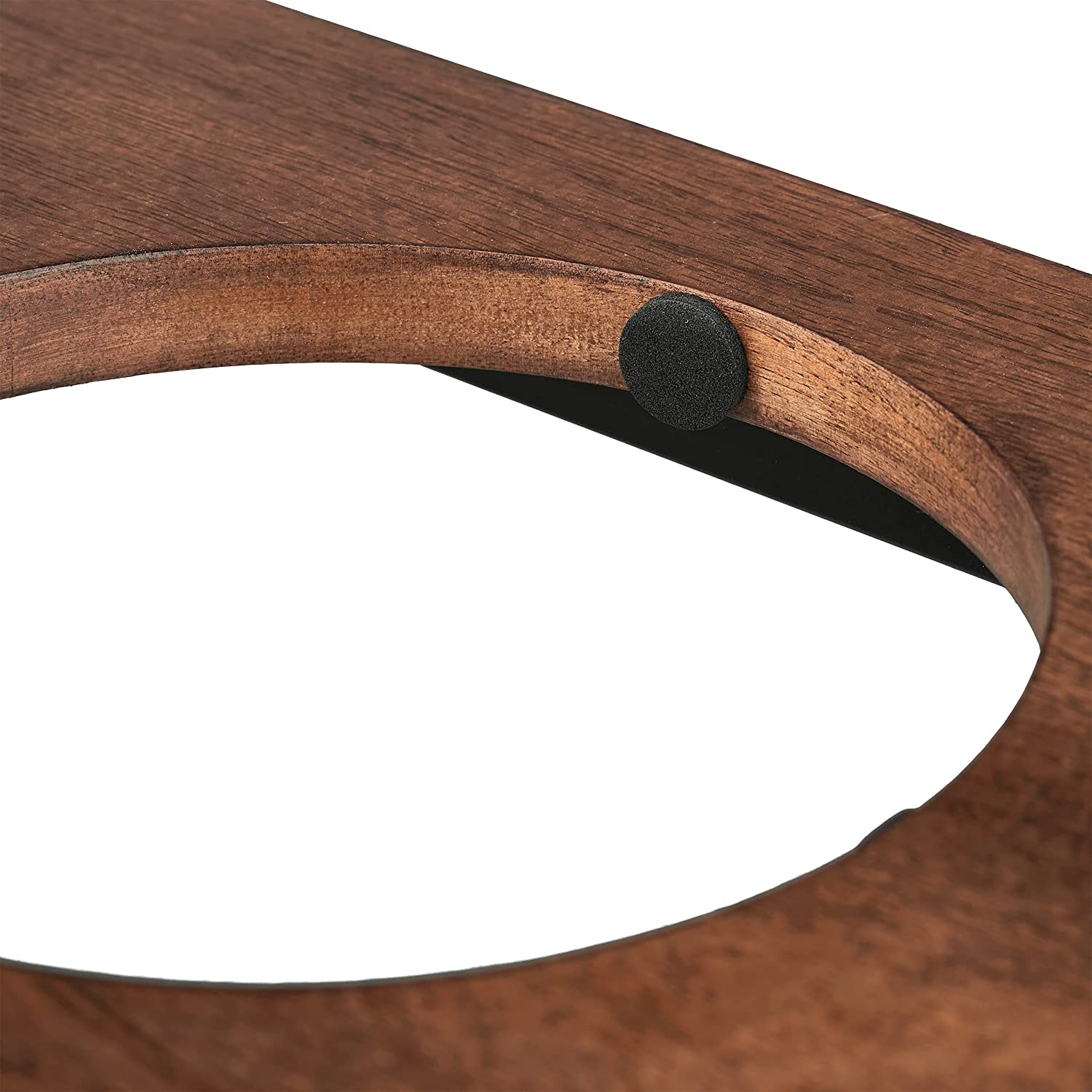 Relaxdays Ξύλινη Βάση από Μάνγκο με 2 Μπολ από Ανοξείδωτο Ατσάλι για Κατοικίδια - 1000 ml - Natural / Black - 4052025373832