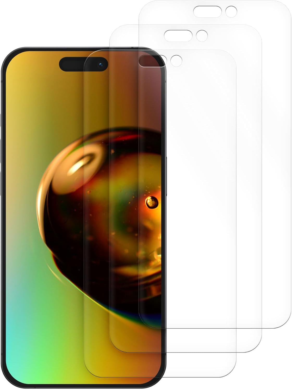 KW iPhone 16 Pro - Σετ με 3 Μεμβράνες Προστασίας Οθόνης - Διάφανες