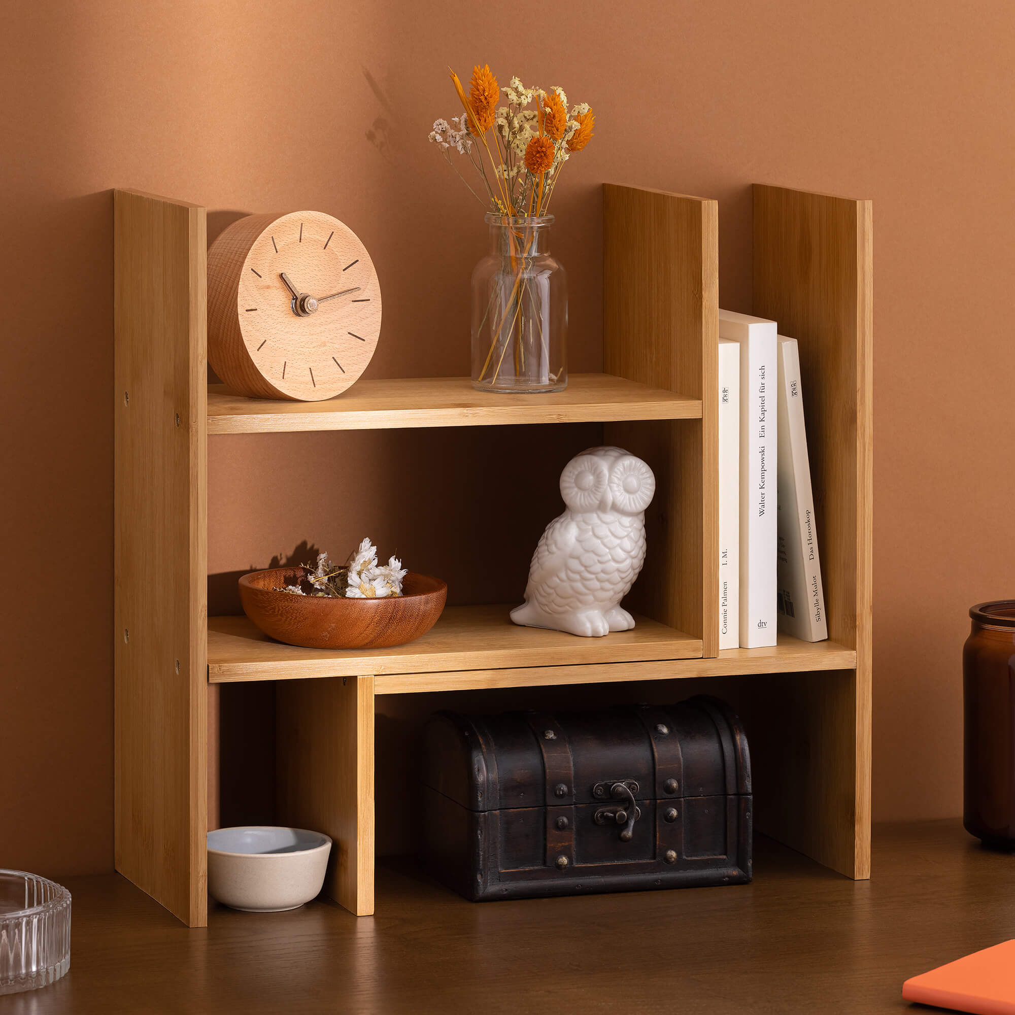 Navaris Βάση Οργάνωσης Γραφείου από Μπαμπού - Light Brown - 54165.24