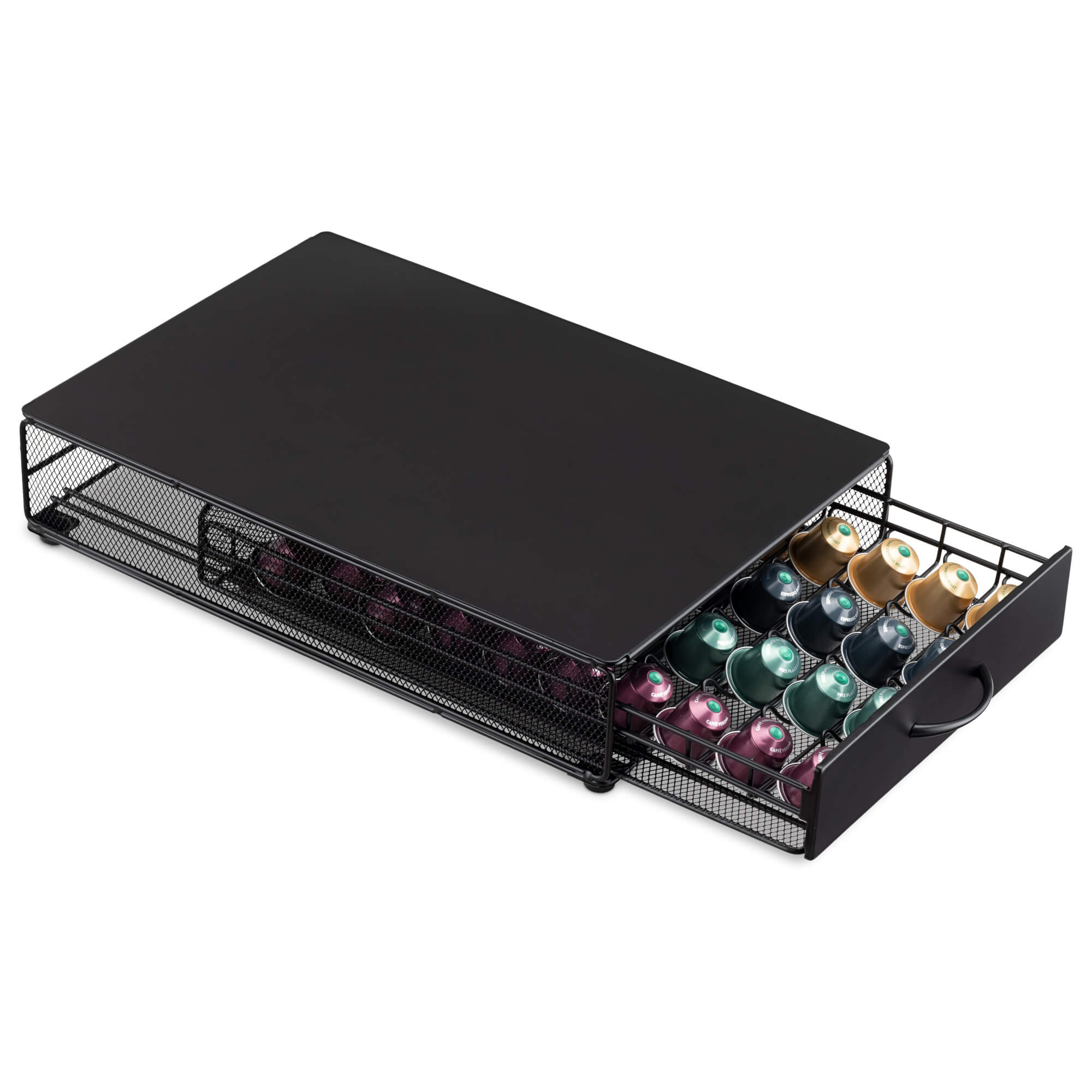 Navaris Συρτάρι για Κάψουλες Nespresso Vertuo / Βάση για Καφετιέρα - Black - 57478.01