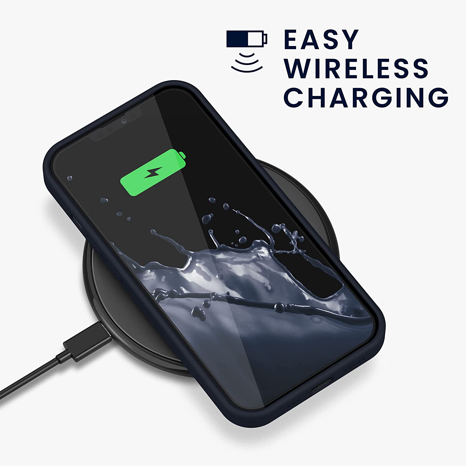 KW iPhone 13 Θήκη Σιλικόνης Rubberized TPU - Blueberry Blue - 55878.186