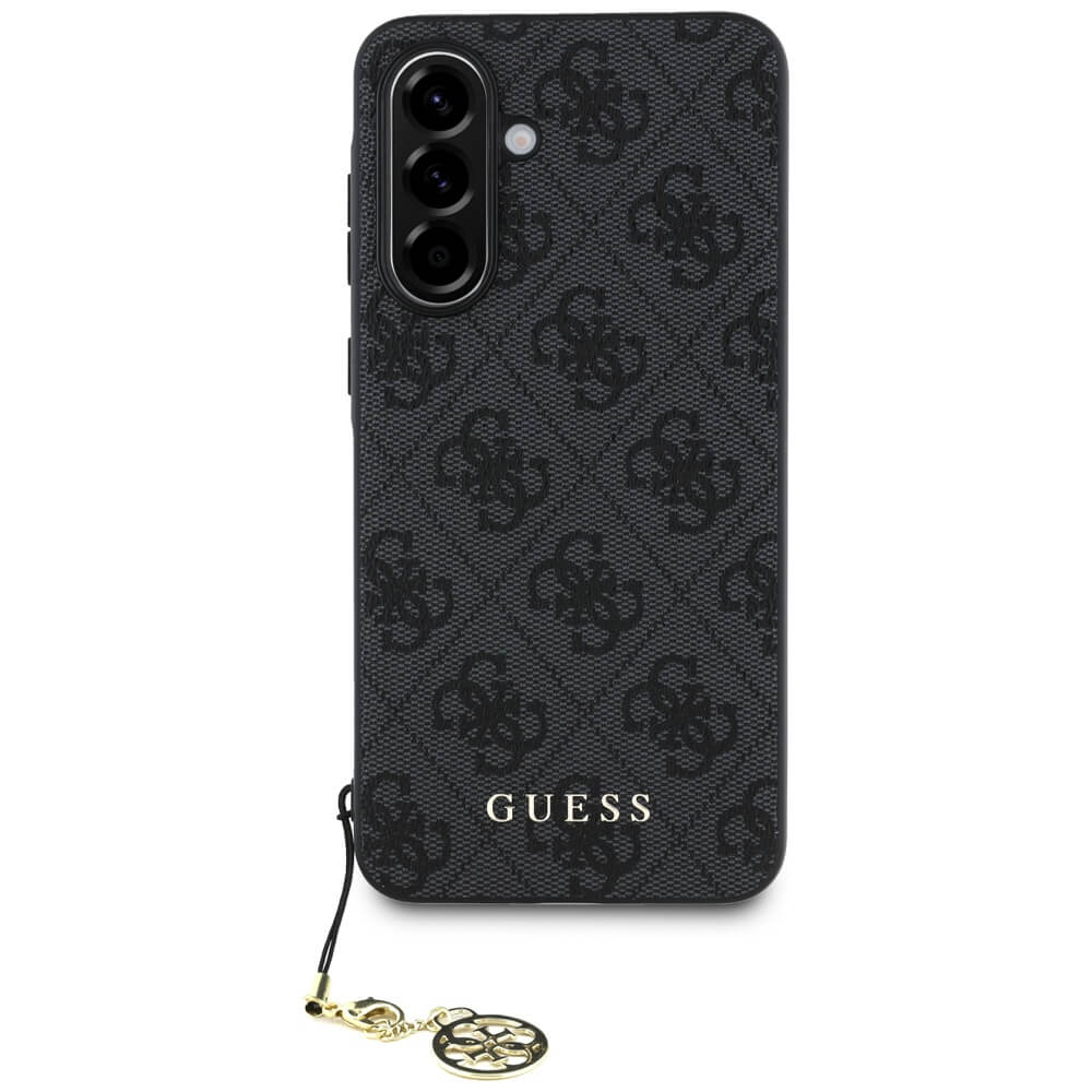 Guess Samsung Galaxy A56 5G - 4G Charms Collection - Θήκη με Επένδυση Συνθετικού Δέρματος - Black - GUHCSA56GF4GGR