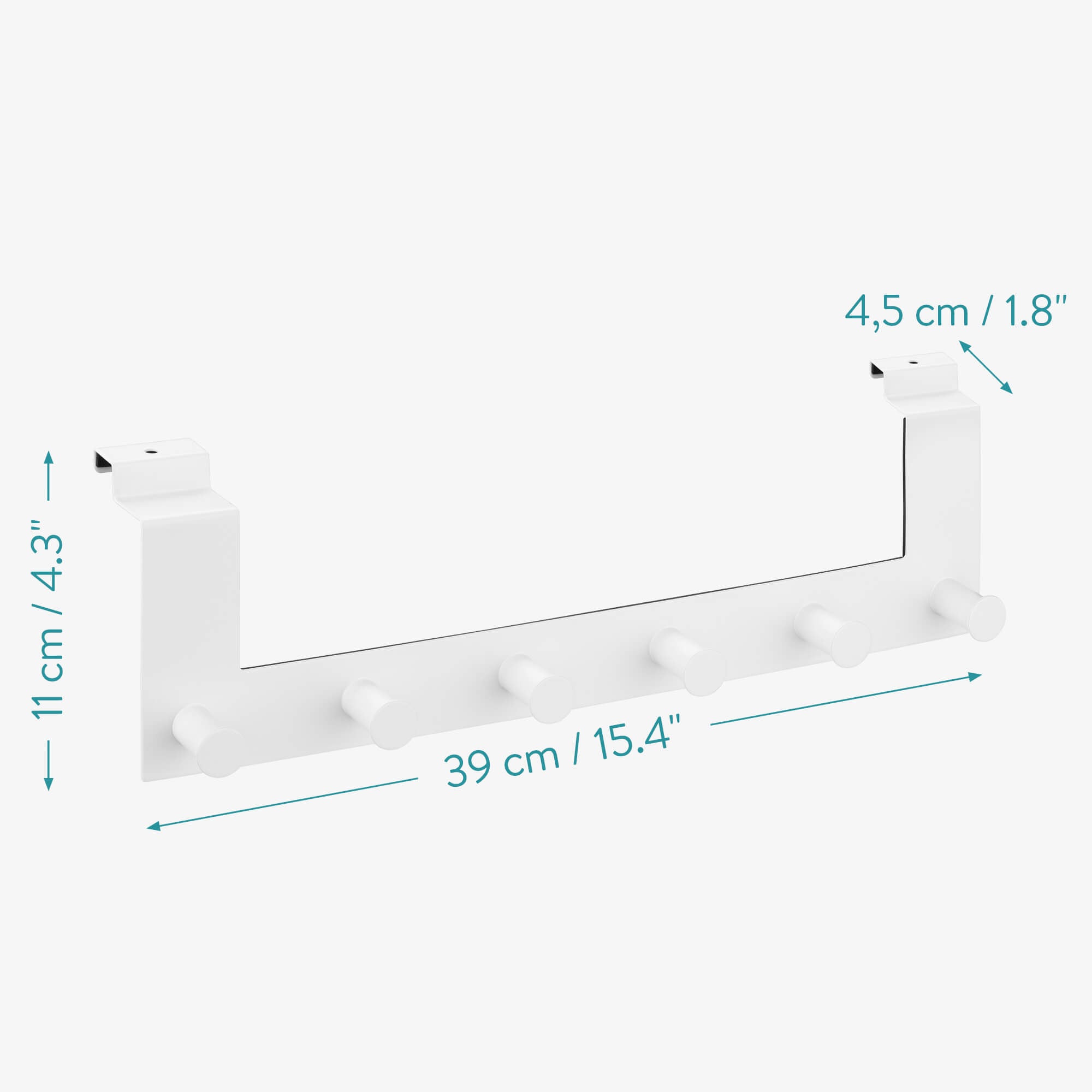 Navaris Κρεμάστρα Πόρτας από Ανοξείδωτο Ατσάλι - White - 54828.02.01