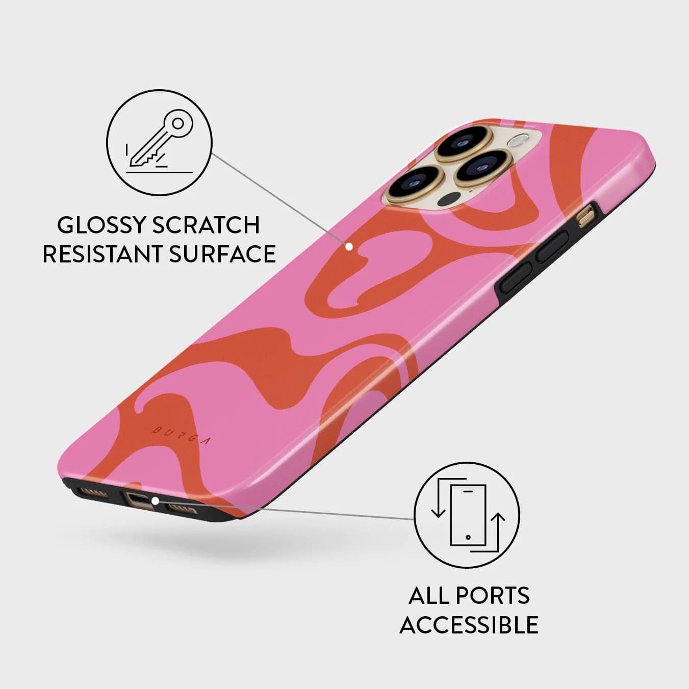 Burga iPhone 14 Pro Fashion Tough Σκληρή Θήκη - Ride the Wave