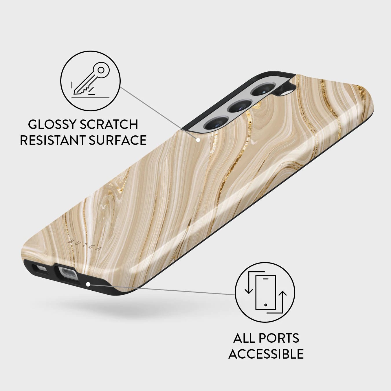 Burga Samsung Galaxy S22 Plus Fashion Tough Σκληρή Θήκη - Full Glam