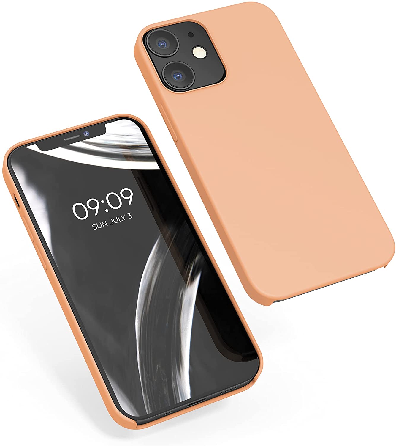 KW iPhone 12 / iPhone 12 Pro Θήκη Σιλικόνης Rubber TPU - Peach - 52641.138