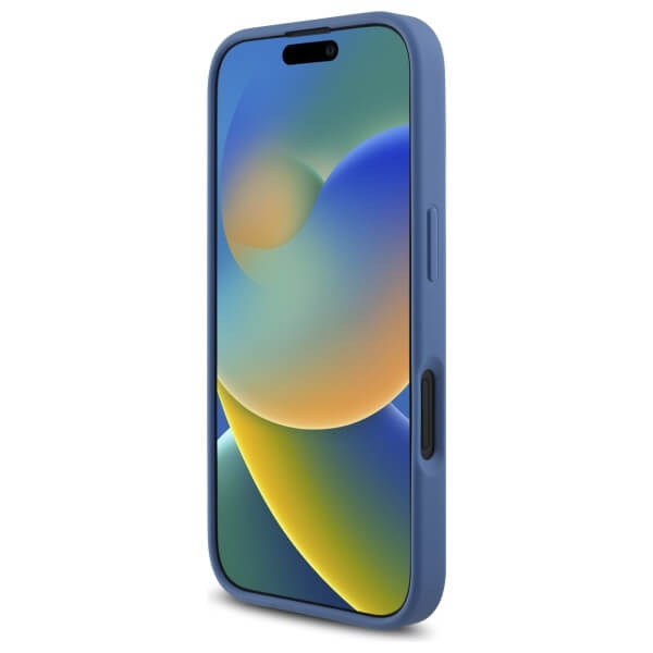 Guess iPhone 16 - 4G Big Logo - Θήκη με Επένδυση Συνθετικού Δέρματος - Blue - GUHCP16S4GMGBL