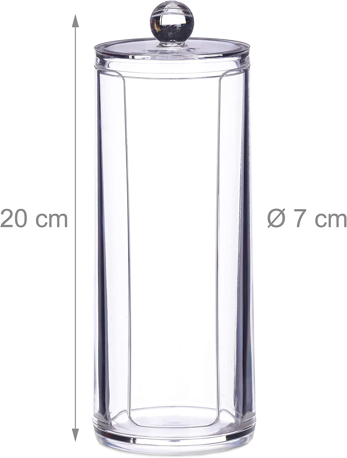 Relaxdays Σετ με 2 Κουτιά Αποθήκευσης για Δίσκους Ντεμακιγιάζ - Clear - 4052025928698