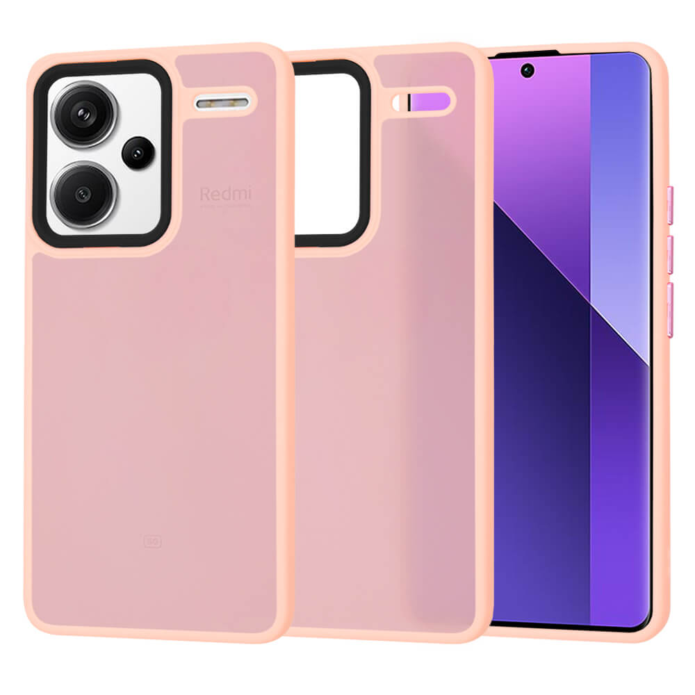Techsuit Xiaomi Redmi Note 13 Pro+ 5G - HaloFrost Series - Σκληρή Θήκη με Πλαίσιο Σιλικόνης - Pink