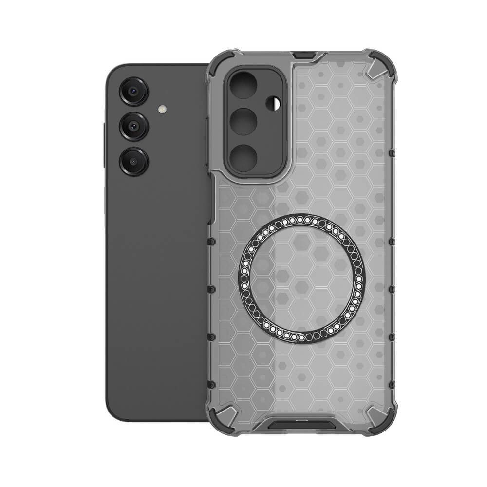 Techsuit Samsung Galaxy A16 4G / A16 5G Honeycomb Shield MagSafe Σκληρή Θήκη με Πλαίσιο Σιλικόνης - Black