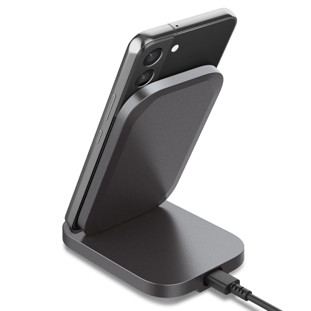 Spigen PF2102 Arcfield 15W Βάση Ασύρματης Φόρτισης Qi Charge με Καλώδιο Type-C - Black