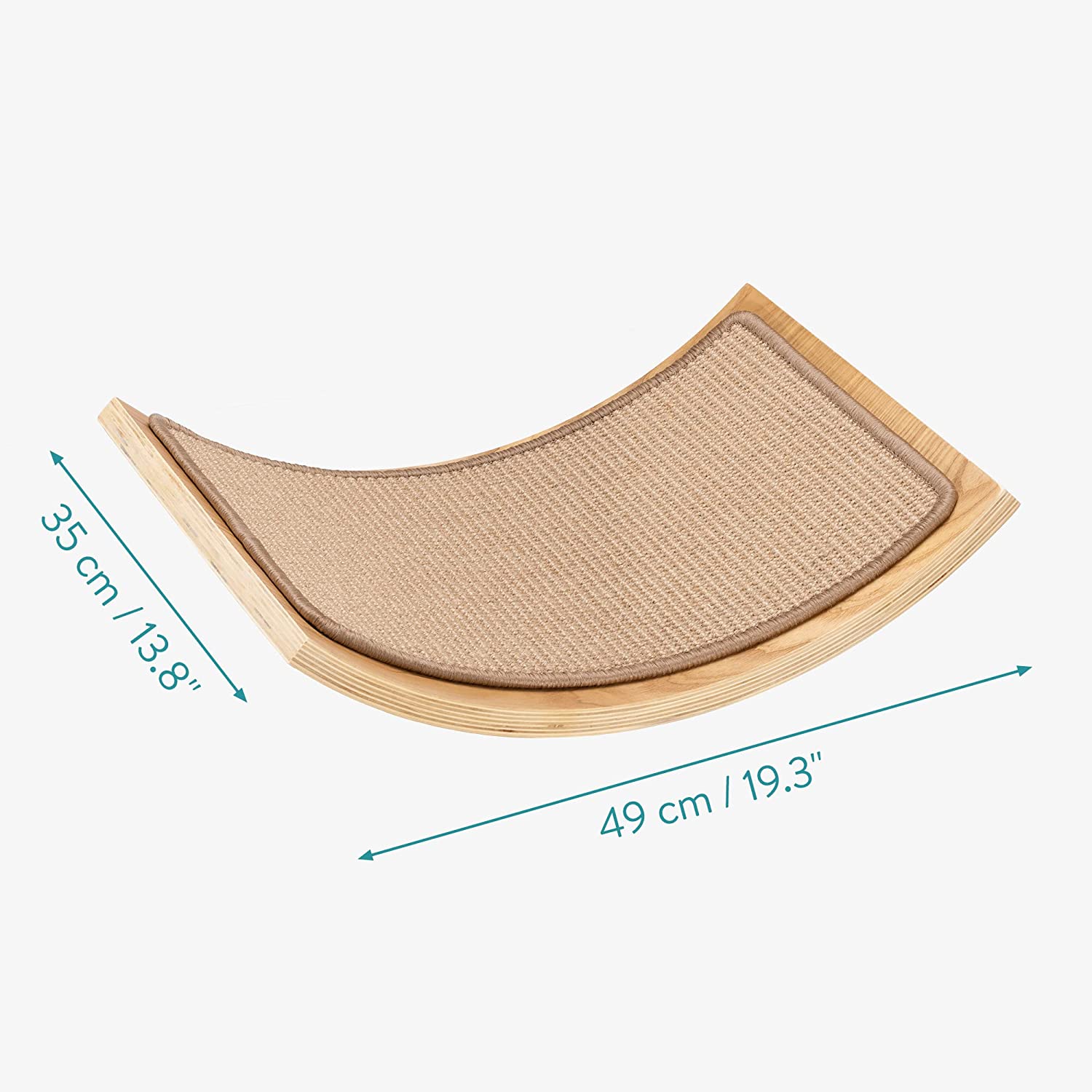 Navaris Κρεμαστό Κρεβάτι με Ονυχοδρόμιο για Γάτες - 50 x 35 x 10,5 cm - Beige - 57581.01