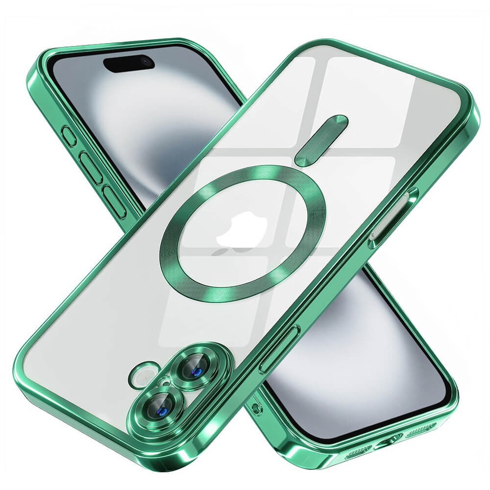 Techsuit iPhone 16 Plus - Luxury Crystal MagSafe - Θήκη Σιλικόνης - Light Green