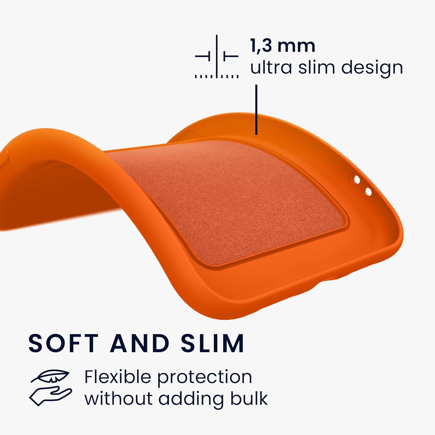 KW Samsung Galaxy A15 4G / A15 5G Θήκη Σιλικόνης TPU με Υποδοχή για Κάρτα - Orange