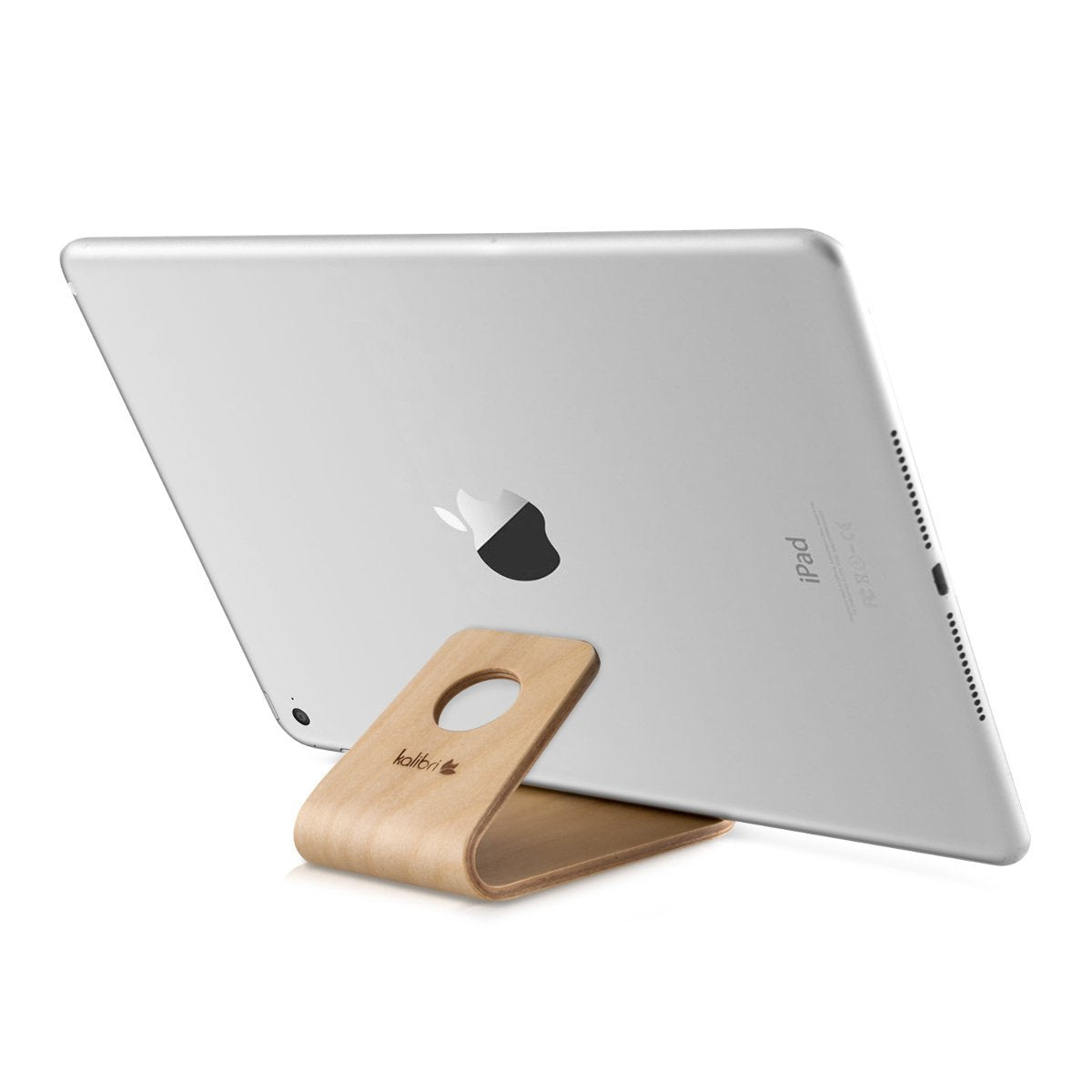 Kalibri Wooden Mobile Stand Βάση Στήριξης Κινητών από Φυσικό Ξύλο - Light Brown - 38799.24