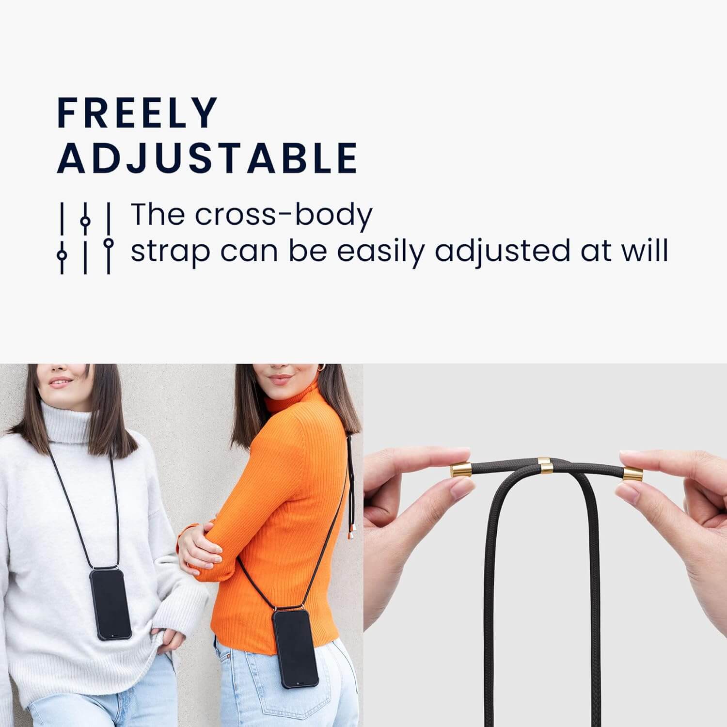 KW Samsung Galaxy A25 5G Θήκη Σιλικόνης TPU με Λουράκι - Black