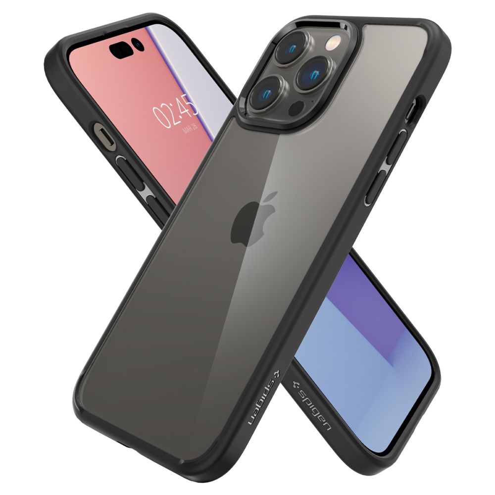 Spigen iPhone 14 Pro Max Ultra Hybrid Σκληρή Θήκη με Πλαίσιο Σιλικόνης - Matte Black