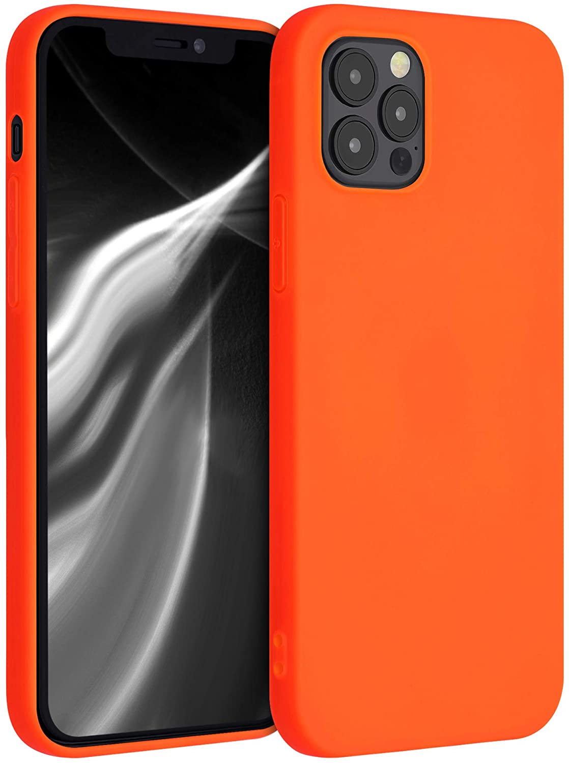 KW iPhone 12 / iPhone 12 Pro Θήκη Σιλικόνης TPU - Neon Orange - 53939.69