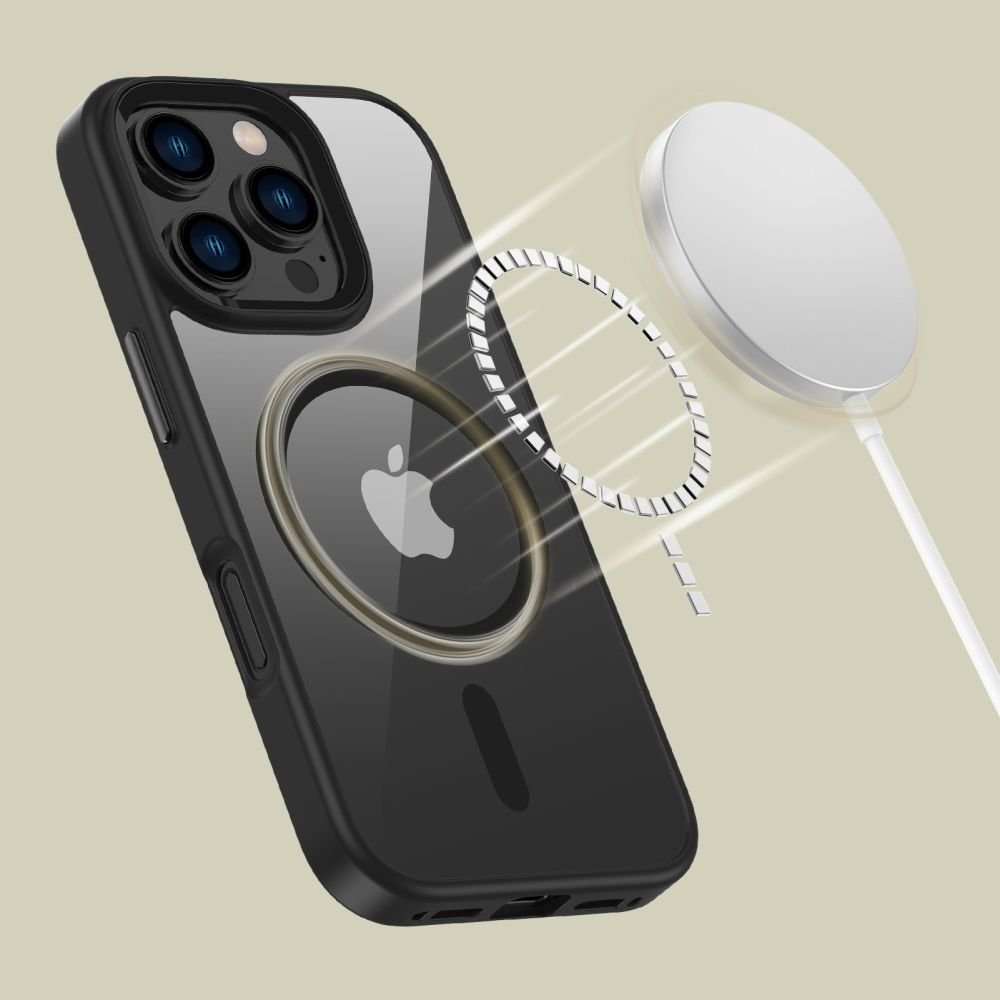 Tech - Protect iPhone 16 Pro MagMat Σκληρή Θήκη με Πλαίσιο Σιλικόνης και MagSafe - Black / Clear