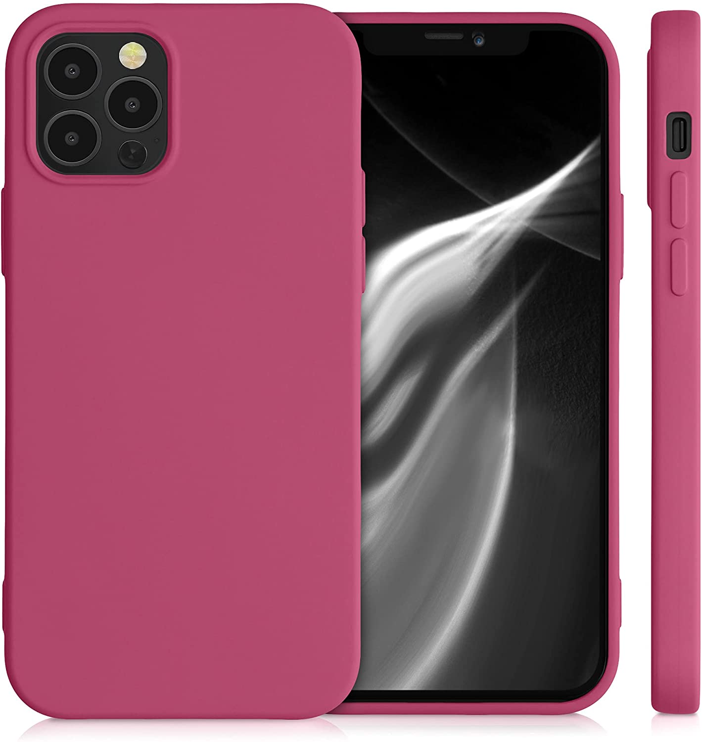 KW iPhone 12 / iPhone 12 Pro Θήκη Σιλικόνης Rubberized TPU - Raspberry Sorbet - 53844.213