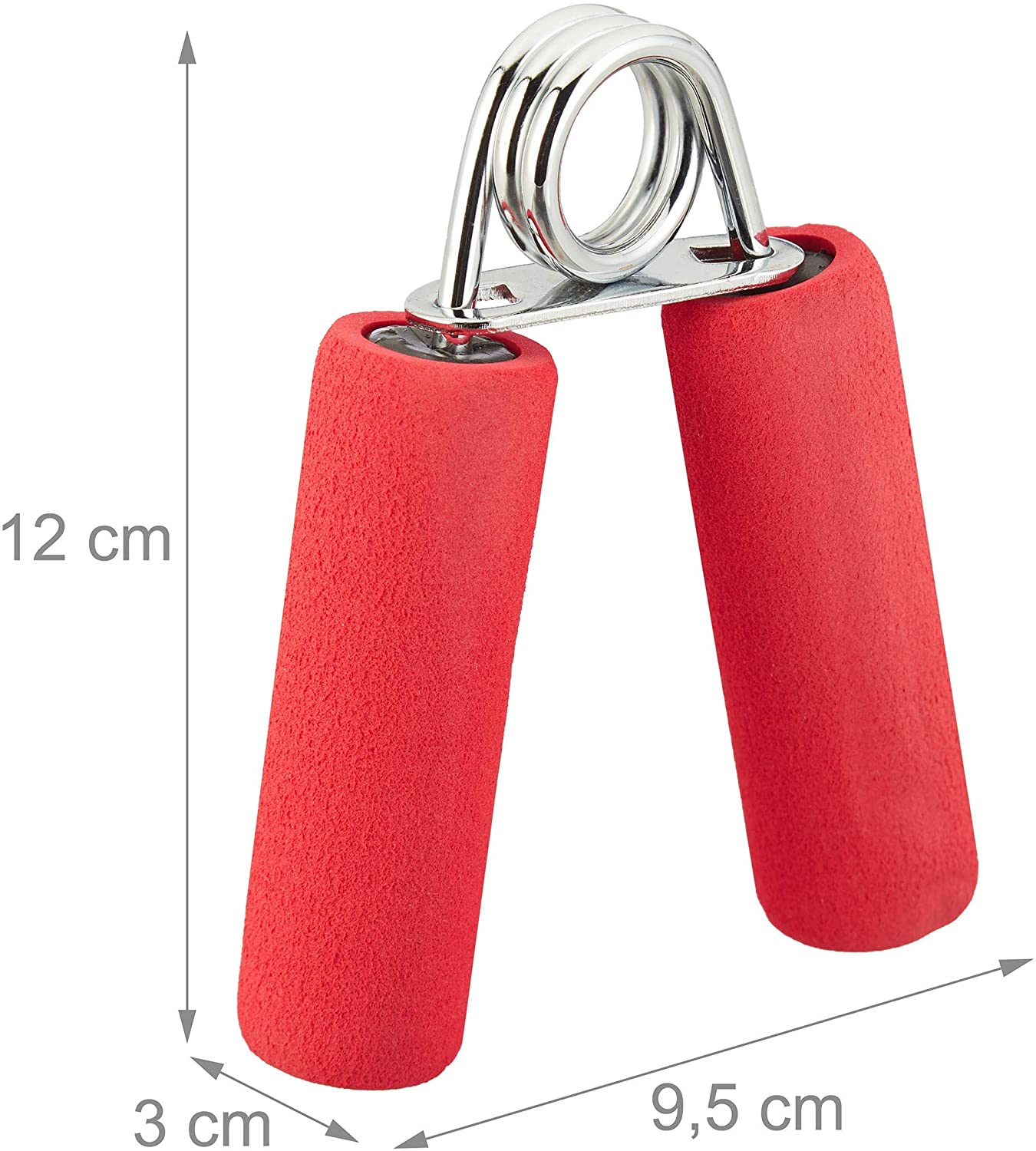 Relaxdays Σετ με 2 Λαβές Ενδυνάμωσης Χειρός - Red - 4052025920630