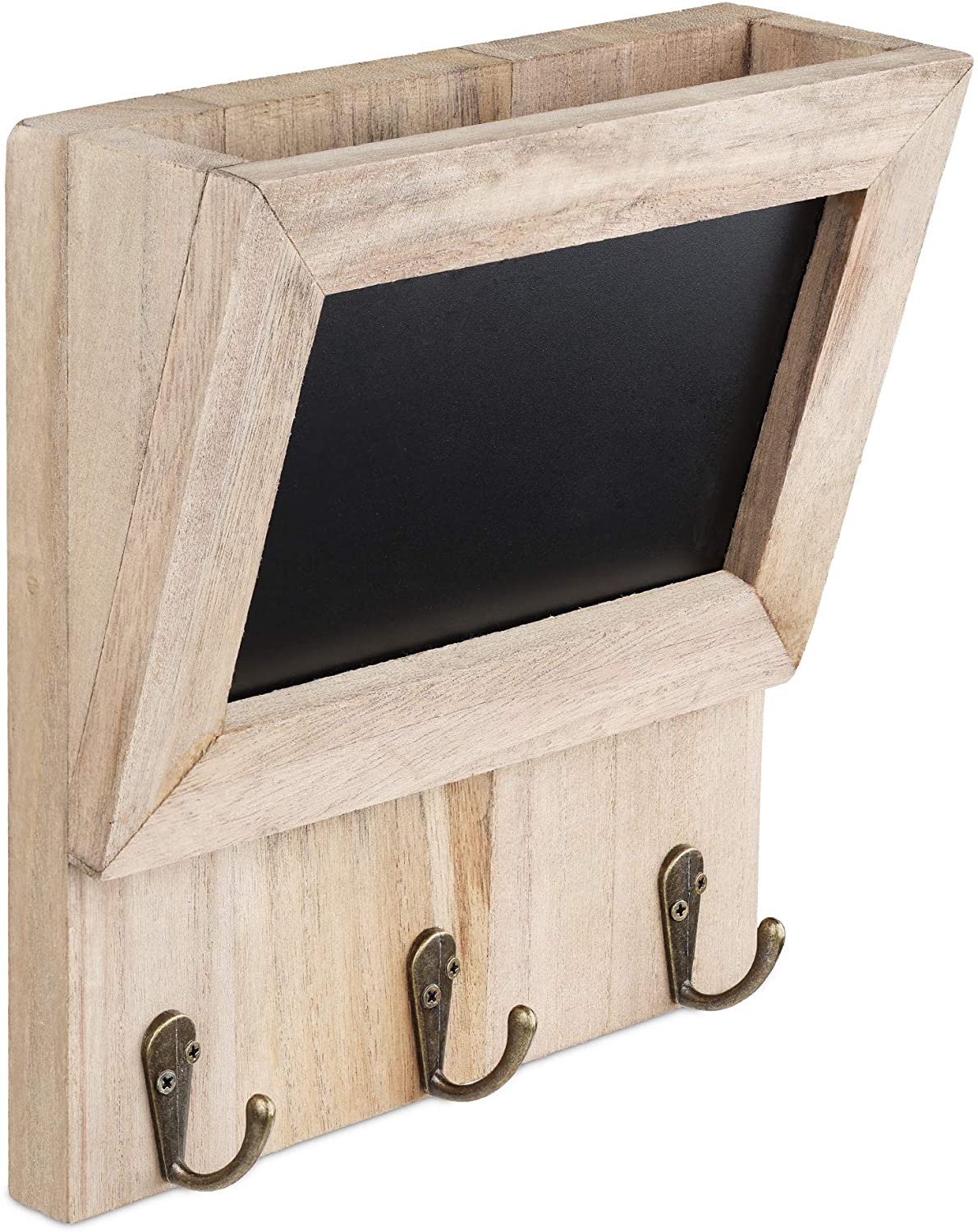 Navaris Μαυροπίνακας με Θήκη για Φακέλους και 3 Άγκιστρα - Brown - 52601.01.1